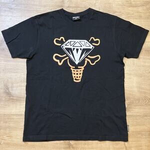 BBC ICE CREAM T SHIRT SIZE LARGE DIAMOND CONE Black NEW